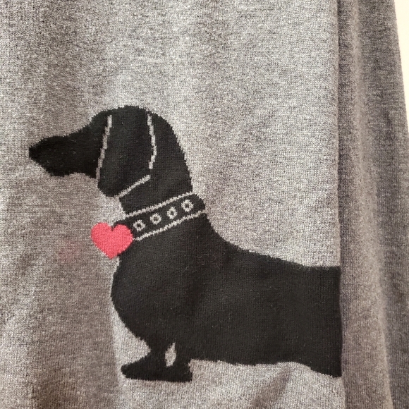 Reitmans - Dachshund wraparound front back Knit Sweater - Size L - Picture 3 of 7